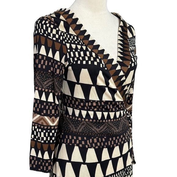 Diane Von Furstenberg Voce Wrap Dress 100% Silk - Picture 2 of 11